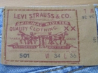 Levis 501/t34 color azul desgastado segunda mano - mejor precio | unprecio.es