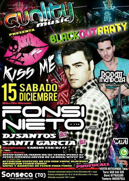 Vendo entradas para fiesta kiss me en quality music