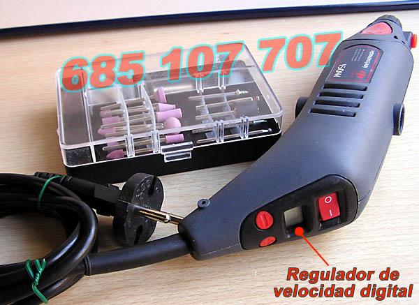 Mini taladro similar dremel con ajuste velocidad digital a traves de display