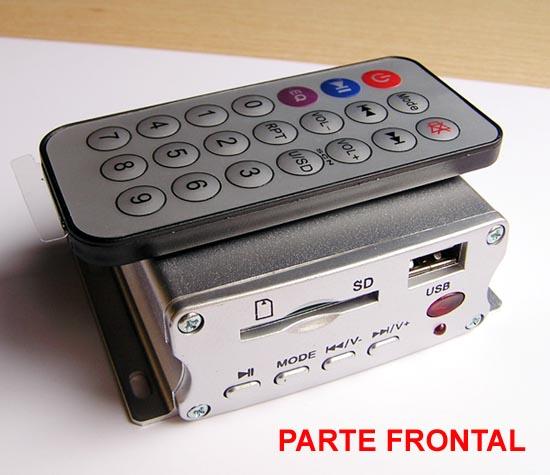 Reproductor MP3 para coche moto con USB, disketera SD