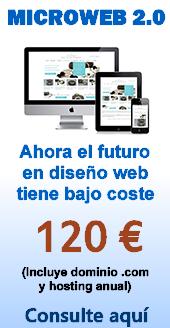 Diseño web barato girona microweb 2.0 + hosting + dominio