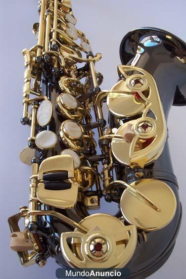 VENDO SAXOFON SOPRANO RECTO O CURVO NUEVO A ESTRENAR DORADO O NEGRO COLORES LGX CON TODO INCLUIDO