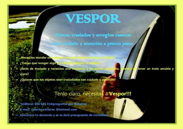 Vespor. Portes, traslados y arreglos caseros     con cuidado y atención a precio justo