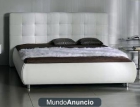 Cama de diseño ecopiel color blanco. Liquidación stocks - mejor precio | unprecio.es