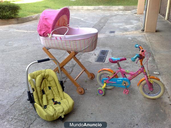 vendo lote de moises y bicicleta