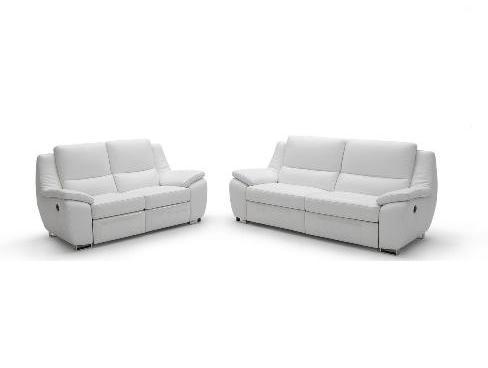Conjunto sofás piel con asientos relax eléctricos