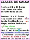 Cambio clases de salsa por algo que me interese - mejor precio | unprecio.es