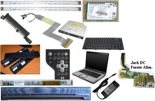 PIEZAS HP PAVILION DV6000, ALTAVOCES,PANTALLAS,TECLADOS,INVERTER_MADRID