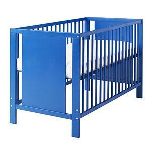 Cuna convertible en cama ikea hermelin azul