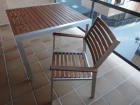 conjunto de mesa y dos sillas de teka para exterior - mejor precio | unprecio.es