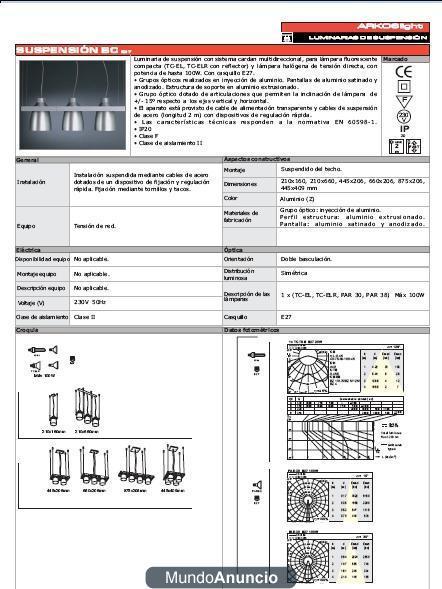 LUMINARIA DE SUSPENSIÓN