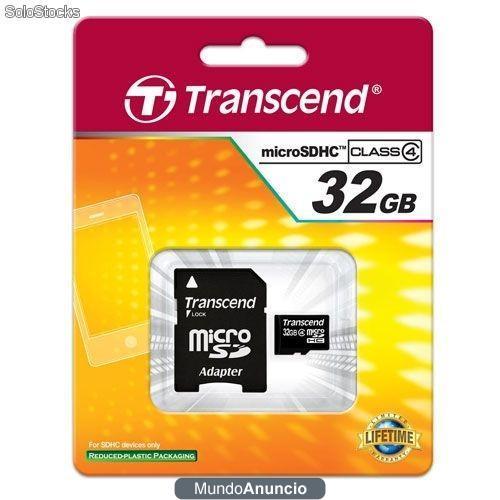 Transcend sdc4 / 32gb micro sd hc clase 4 32gb Tarjeta memoria