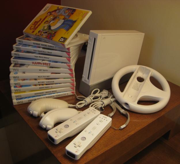 CONSOLA NINTENDO WII ACCESORIOS Y COLECCIÓN DE JUEGOS 200 euros!!!