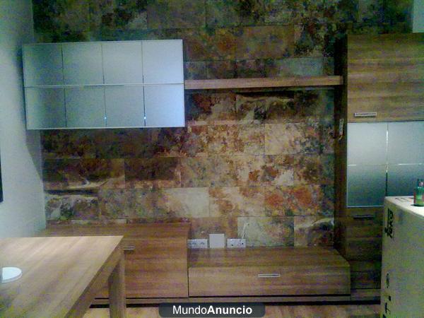 Mueble modular con mesa a juego