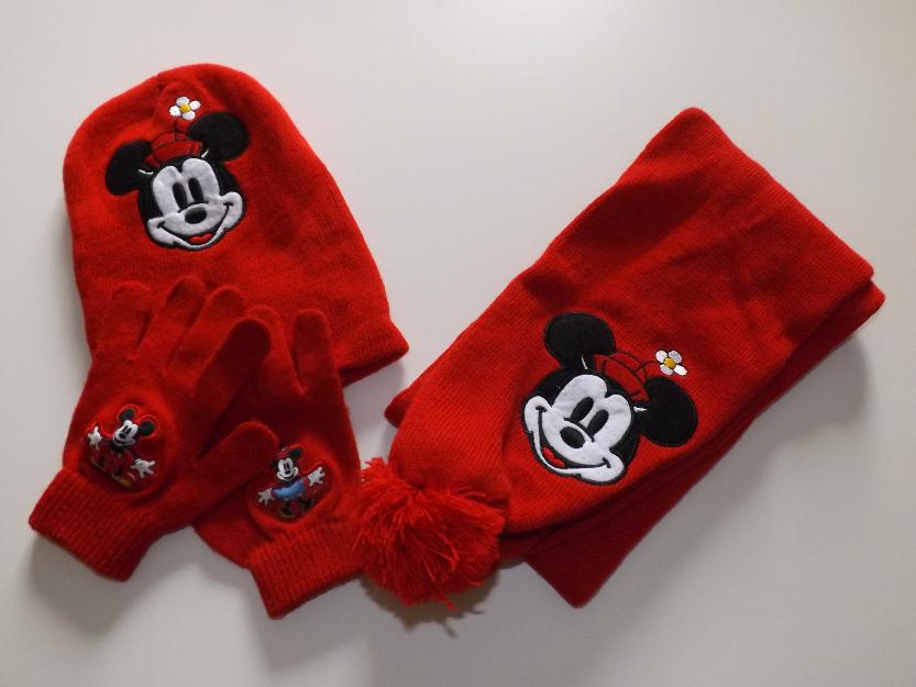 Conjunto de bufanda, gorro y guantes Minnie Mouse