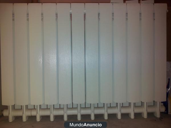 Radiador Calefacción Agua Caliente 12 Módulos - Aluminio Blanco