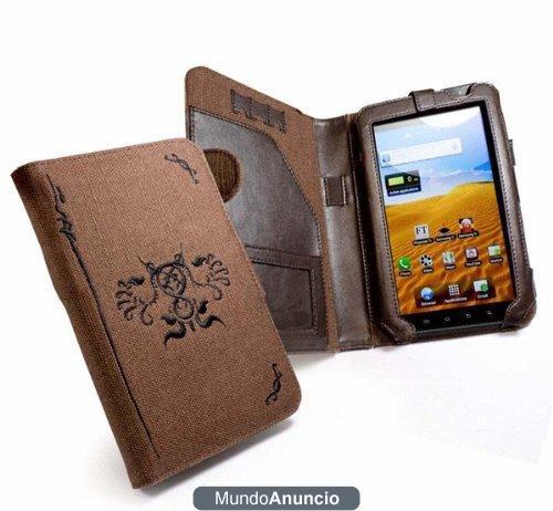 Eco-nique Natural Hemp - Funda para Samsung Galaxy Tab P1000, color marrón (estilo libro)
