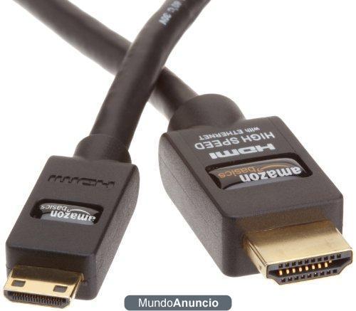 AmazonBasics PRIB001HDM02 - Cable adaptador de HDMI tipo A a C con Ethernet, alta velocidad, 2 m