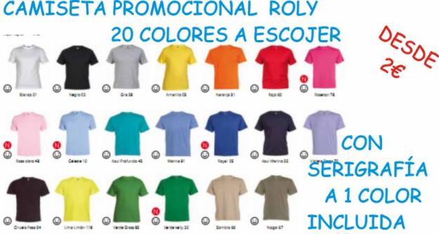 Camiseta Roly con estampación a 1 color  incluida