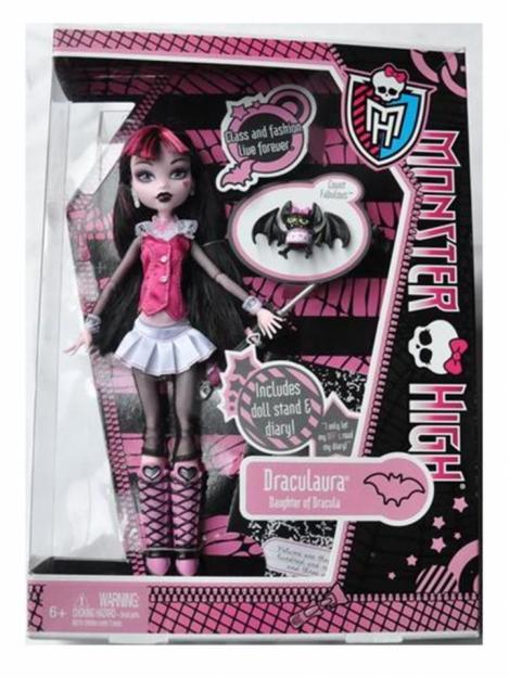 Monster High Draculaura con diario y mascota