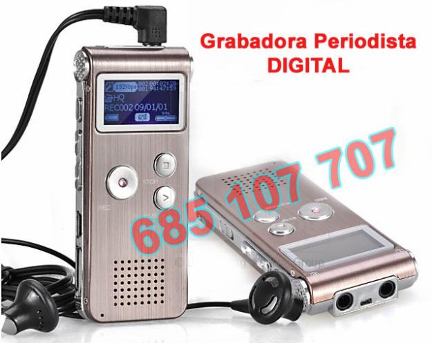 Grabadora periodista digital con display iluminado 4Gb de memoria