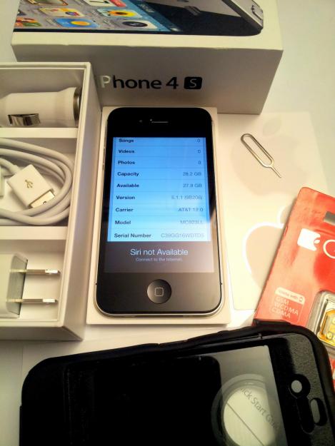 MINT Apple iPhone 32GB Negro 4s, Apple cuidados hasta marzo 22/2013