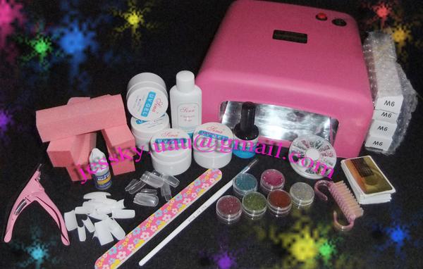 KIT UÑAS DE GEL LÁMPARA UV 36W INLCUIDA