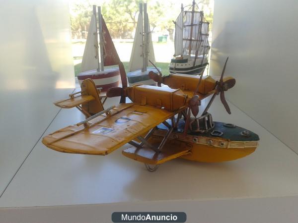 hidroavion maqueta metal