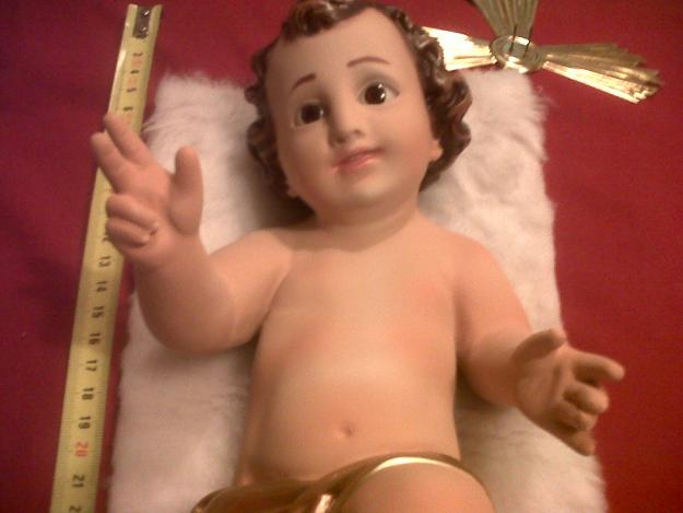 Niño Jesus de 30 cm. con potencias doradas Precioso