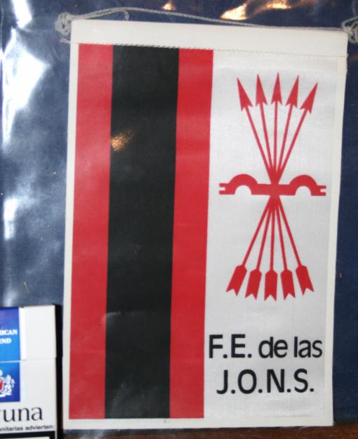 BANDERÍN DE FALANGE, F.E. DE LAS J.O.N.S. Como nuevo.