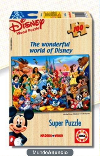 Educa - 13691 El Maravilloso Mundo de Disney, rompecabezas de madera de 100 piezas