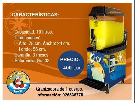 Maquina granizadora a 400 € ¡en perfecto estado y con 3 meses de garantía!