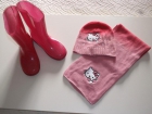 Conjunto de Botas de lluvia para niña nº30 con Bufanda y gorro Hello Kitty - mejor precio | unprecio.es