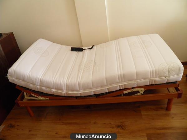 CAMA ARTICULADA+COLCHON DE LATEX LAMALIT