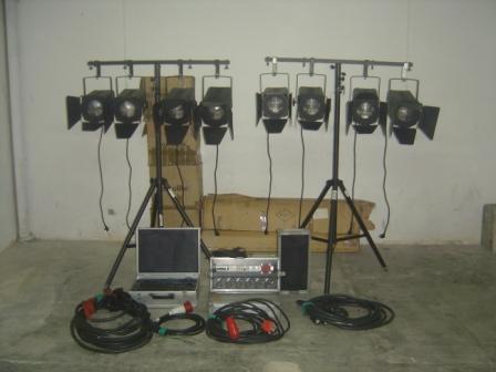 Vendo dimmer, mesa luces, 8 pc, equipo completo de iluminación profesional