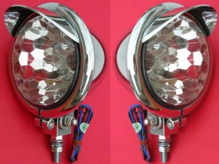 JUEGO DE DOS FAROS CON VISERA UNIVERSAL