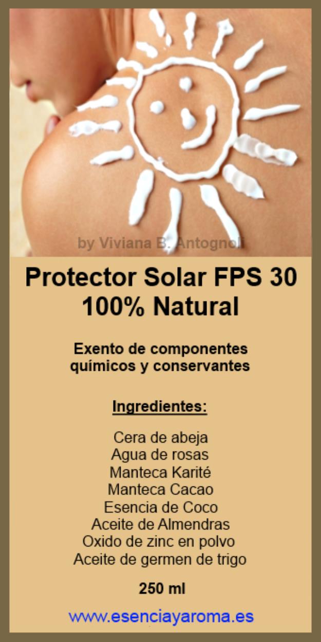 Protector Solar Factor 30 - 100% Natural