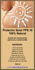 Protector Solar Factor 30 - 100% Natural - mejor precio | unprecio.es