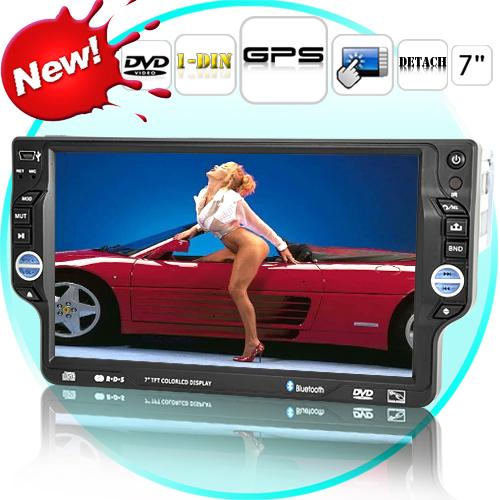 Piraña - 7 pulgadas extraible Car DVD Player (1-DIN + GPS)