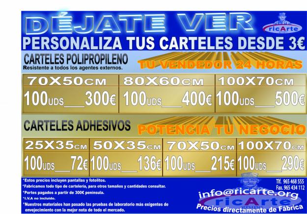 Oferta carteles