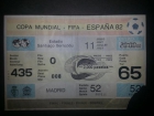 Entrada  de la final del mundial de España 82 - mejor precio | unprecio.es