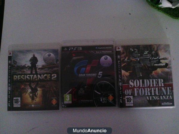 gran turismo5, resistance2,soldier of fortune,...30€