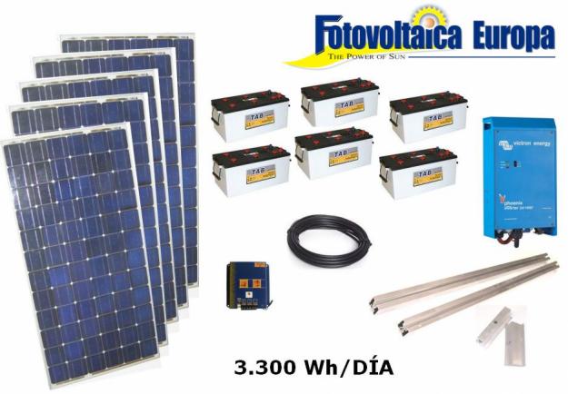 KITS SOLARES FOTOVOLTAICAS AISLADAS PARA CONSUMOS DESDE 220 HASTA 3.300 Wh/día