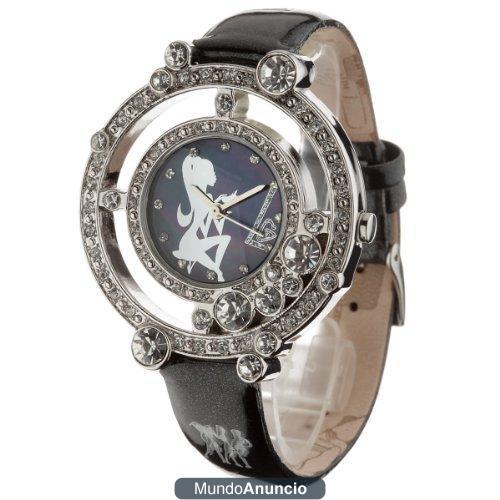 Luscious Girls LG023C - Reloj de mujer de cuarzo, correa de piel color negro