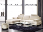 Impresionante sofá chaise longue tapizado en piel italiana - mejor precio | unprecio.es