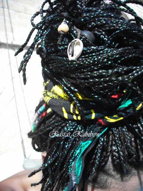 Rastas dreads trenzas extensiones  .