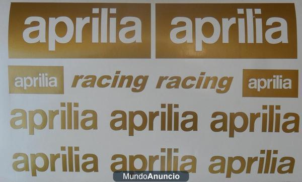 kit pegatina aprilia moto motorista sticker adhesivo vinilo personalizado seguridad proteccion topes carrera deportiva