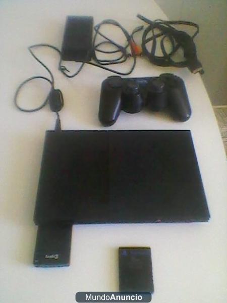 PLAYSTATION 2, MEMORY CARD, 1 MANDO, 5 JUEGOS