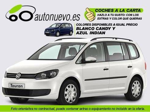 Volkswagen Touran Edition 1.6Tdi Bluemotion 105cv Manual 6vel. Blanco Candy ó Azul Indian. Paq.Edition Plus y Climatron