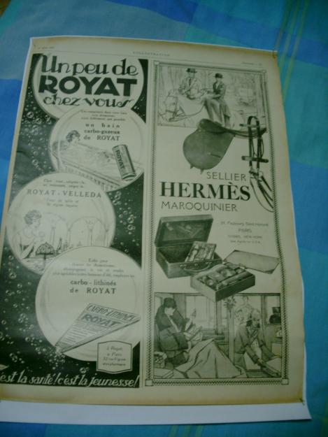 Collage de publicidad francesa de fecha 27/06/1925